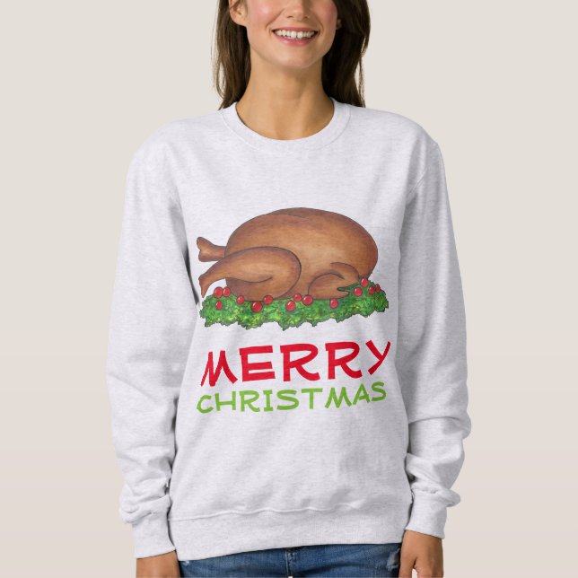 Frohe Weihnachten Türkei Ugly Sweater Sweatshirt (Vorderseite)