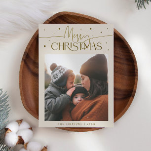Frohe Weihnachten Typografie Creme Foto