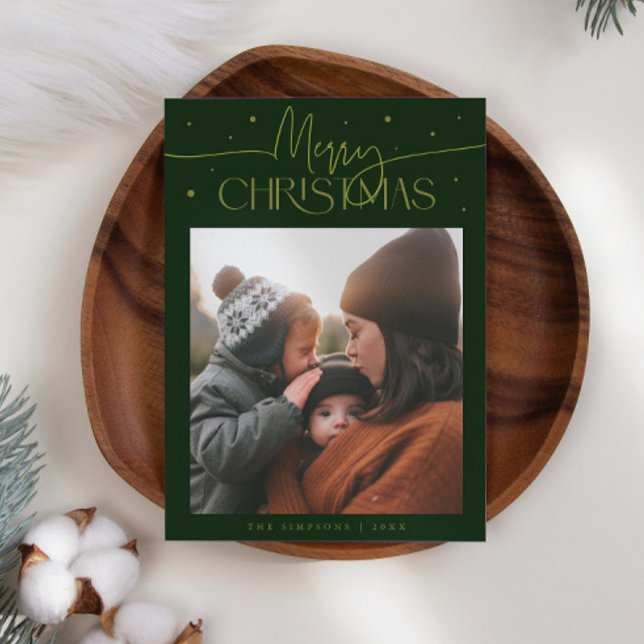 Frohe Weihnachten Typografie Grün Foto (Von Creator hochgeladen)