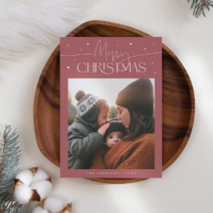 Frohe Weihnachten Typografie Rosa Foto