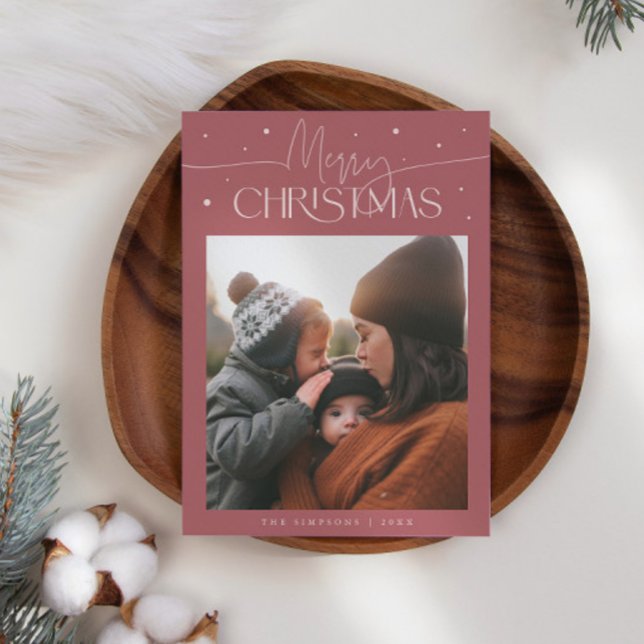 Frohe Weihnachten Typografie Rosa Foto (Von Creator hochgeladen)