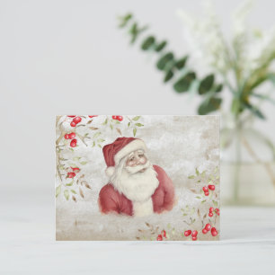 „Frohe Weihnachten“ Typografie Wasserfarben Weihna Postkarte