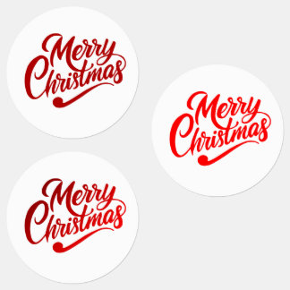 Frohe Weihnachten Typographie Etiketten