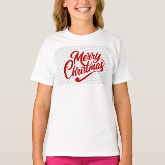 Frohe Weihnachten Typographie T-Shirt