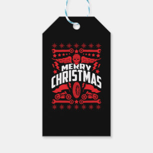 Frohe Weihnachten Ugly Christmas Motorrad Biker Geschenkanhänger