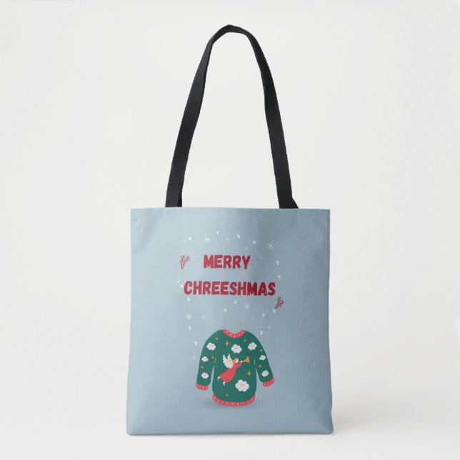 Frohe Weihnachten Ugly Sweater Angel (Vorderseite)