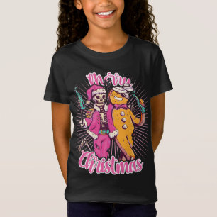 Frohe Weihnachten Ugly Sweater Skeleton Santa Ging T-Shirt