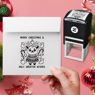 Frohe Weihnachten & Ugly Sweater wünscht Niedliche Permastempel