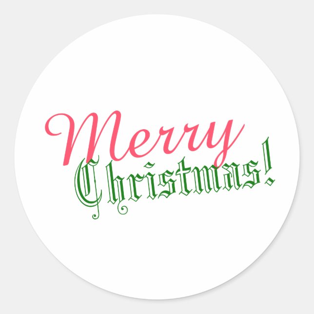 Frohe Weihnachten! Umschlag Aufkleber (Vorderseite)