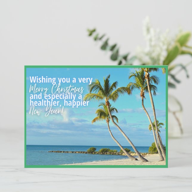 Frohe Weihnachten und ein gesünderes, glücklichere (Stehend Vorderseite)