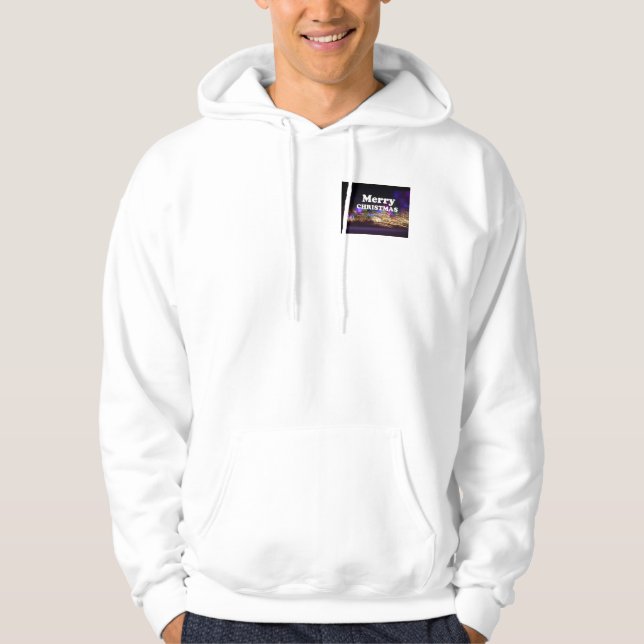 Frohe Weihnachten und ein glücklicher Neujahrsgruß Hoodie (Vorderseite)