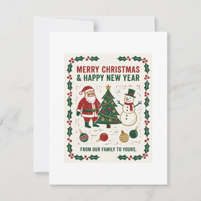 Frohe Weihnachten und ein glückliches neues Jahr (Vorderseite)