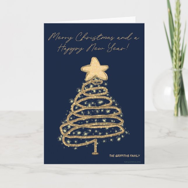 Frohe Weihnachten und ein glückliches neues Jahr.  (Vorderseite)