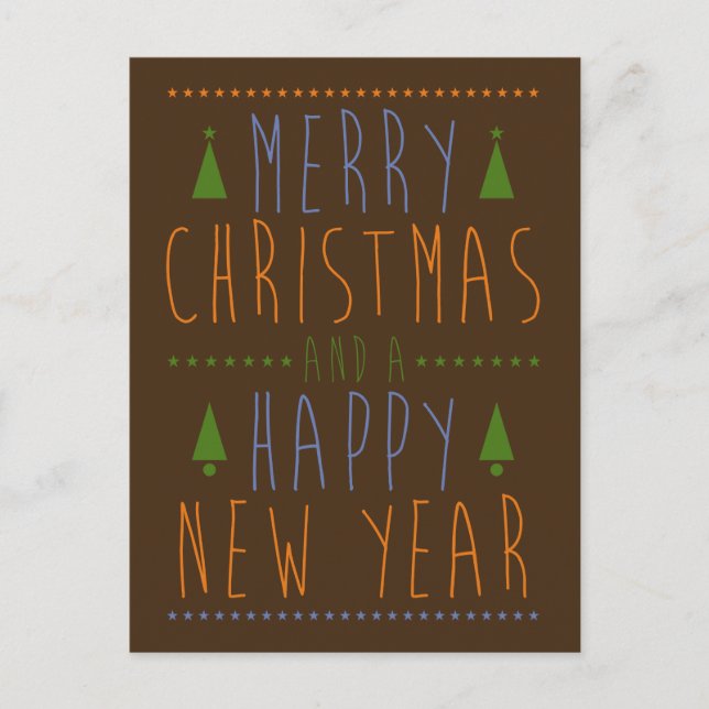 Frohe Weihnachten und ein glückliches neues Jahr (Vorderseite)