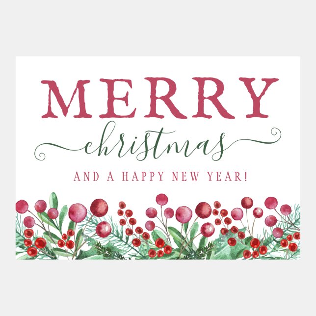 Frohe Weihnachten und ein glückliches neues Jahr! (Vorderseite)