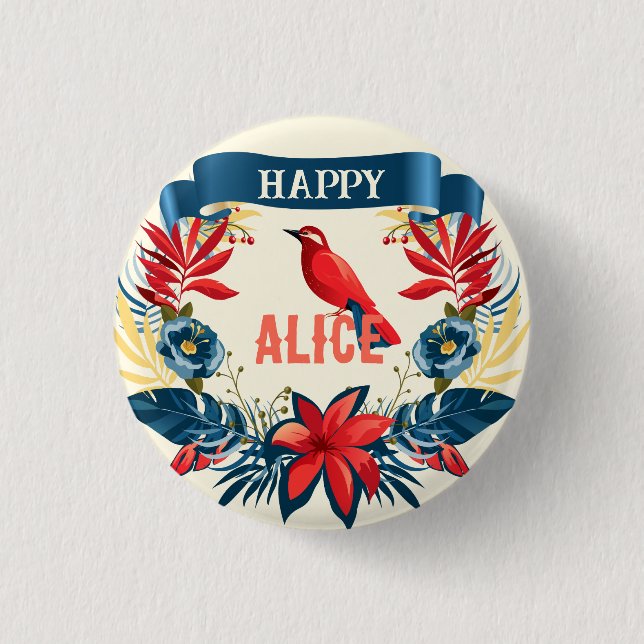 Frohe Weihnachten und ein glückliches neues Jahr!  Button (Vorderseite)