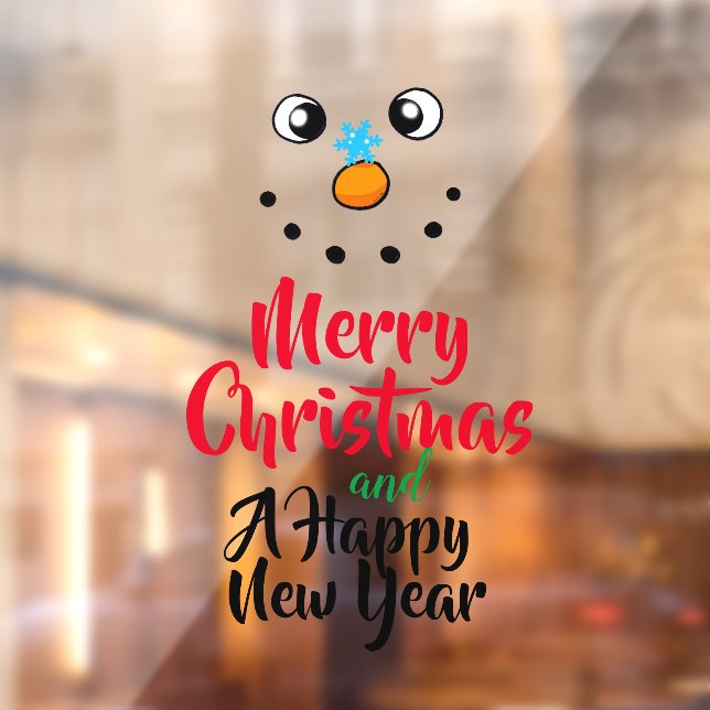 Frohe Weihnachten und ein glückliches neues Jahr  Fensteraufkleber (Blatt 2)