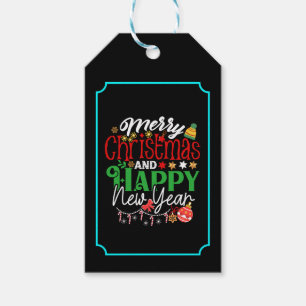 Frohe Weihnachten und ein glückliches neues Jahr Geschenkanhänger