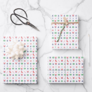 Frohe Weihnachten und ein glückliches Neues Jahr! Geschenkpapier Set