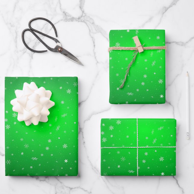 Frohe Weihnachten und ein glückliches neues Jahr! Geschenkpapier Set (Vorderseite)