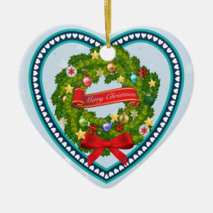 Frohe Weihnachten und ein glückliches neues Jahr! Keramik Ornament