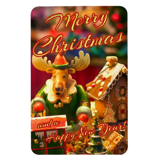 Frohe Weihnachten und ein glückliches neues Jahr! Magnet (Vertikal)