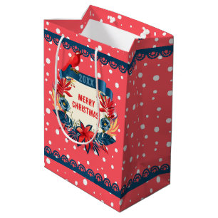 Frohe Weihnachten und ein glückliches neues Jahr!  Mittlere Geschenktüte