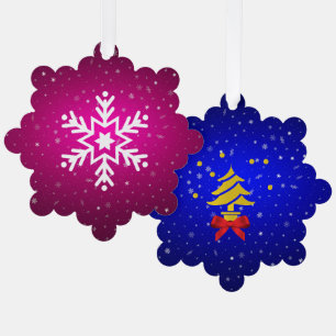 Frohe Weihnachten und ein glückliches neues Jahr! Ornament Karte