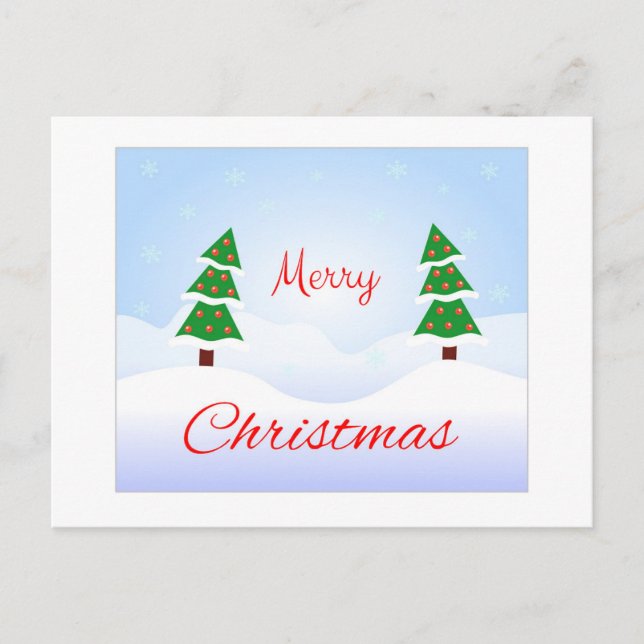 Frohe Weihnachten und ein glückliches neues Jahr! Postkarte (Vorderseite)