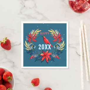 Frohe Weihnachten und ein glückliches neues Jahr! Serviette