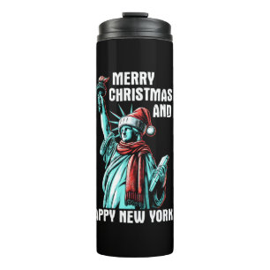 Frohe Weihnachten und ein glückliches New York - L Thermosbecher