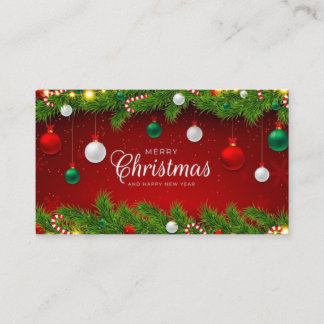 Frohe Weihnachten und Elf Business Card Design Visitenkarte