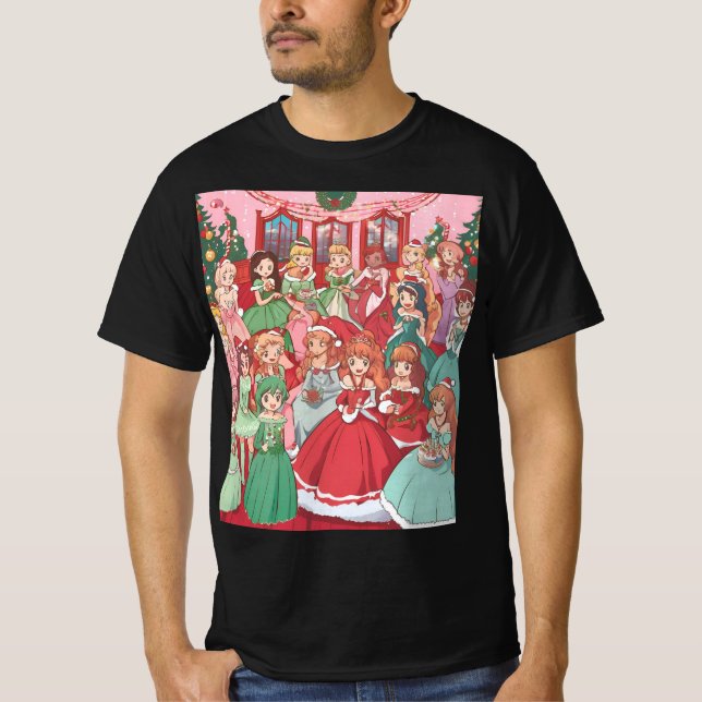 Frohe Weihnachten und Freunde T-Shirt (Vorderseite)