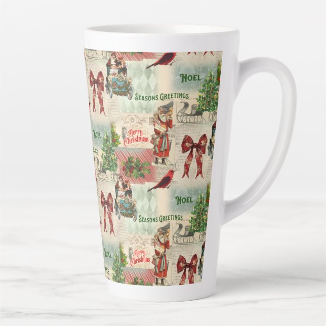 Frohe Weihnachten und Frohe Festtage Vintag Milchtasse (Rechts)