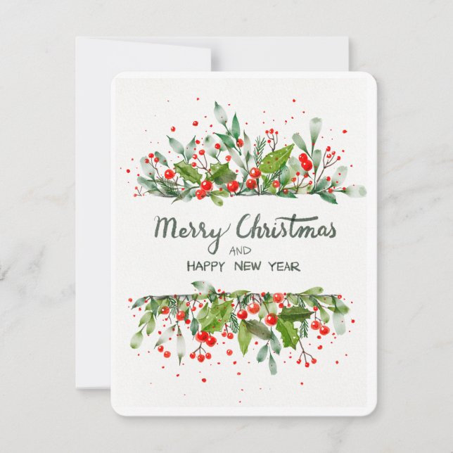 FROHE WEIHNACHTEN UND FROHES NEUES JAHR (Vorderseite)