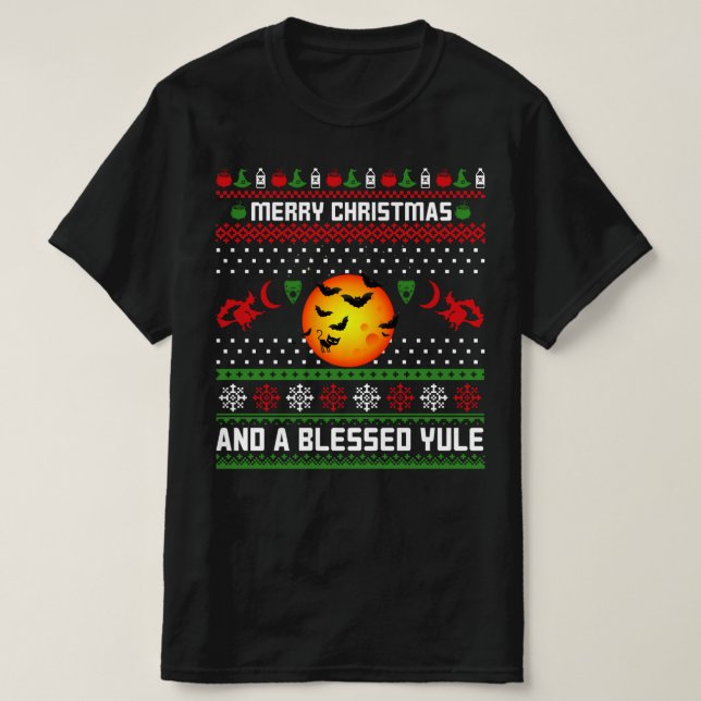 frohe Weihnachten und gesegnetes Weihnachten T-Shirt (Design vorne)