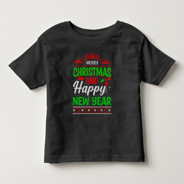Frohe Weihnachten und Glück im neuen Jahr 61064 Kleinkind T-shirt (Vorderseite)