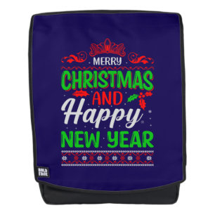 Frohe Weihnachten und Glück im neuen Jahr 61064 Rucksack