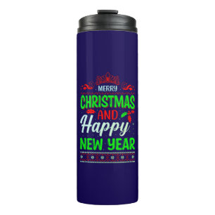 Frohe Weihnachten und Glück im neuen Jahr 61064 Thermosbecher