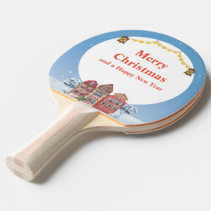 Frohe Weihnachten und Glück Neues Jahr Bestes Tischtennis Schläger