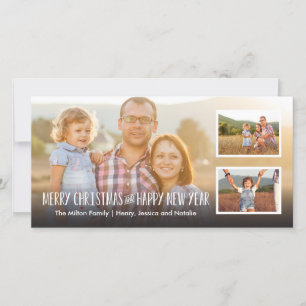 Frohe Weihnachten und Glück Neues Jahr Volles 3 Fo