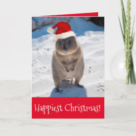 Frohe Weihnachten und Glück Neujahr Quokka Beach R Karte