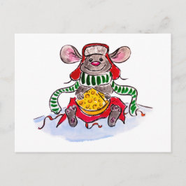 Frohe Weihnachten und glückliche neue Jahr Käse Ma Postkarte