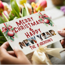 Frohe Weihnachten und glückliche Neujahr Collage F