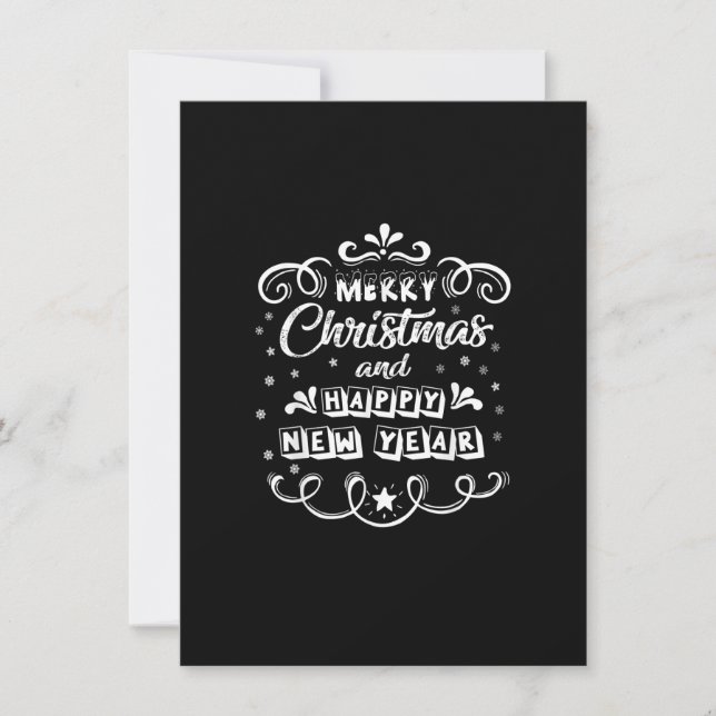 Frohe Weihnachten und glückliche Neujahr Weihnacht Einladung (Vorderseite)