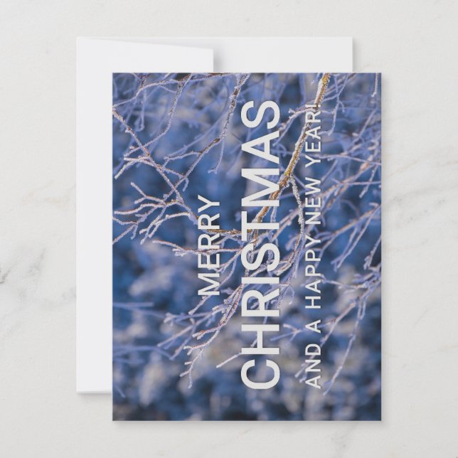 Frohe Weihnachten und glückliche Neujahrskarte (Vorderseite)