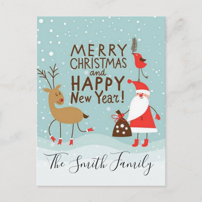 Frohe Weihnachten und glückliches Neues Jahr (Vorderseite)