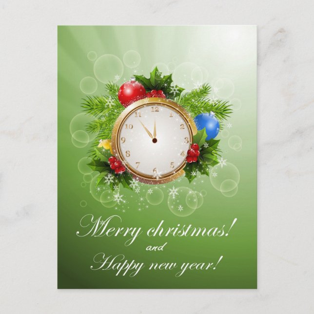 Frohe Weihnachten und glückliches Neues Jahr (Vorderseite)