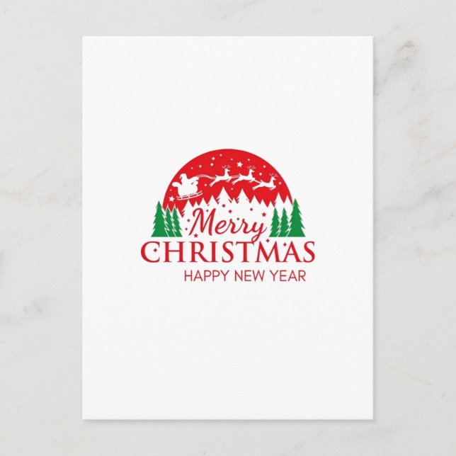 Frohe Weihnachten und glückliches neues Jahr (Vorderseite)