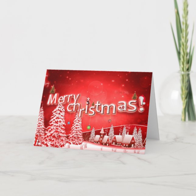 Frohe Weihnachten und glückliches neues Jahr (Vorderseite)